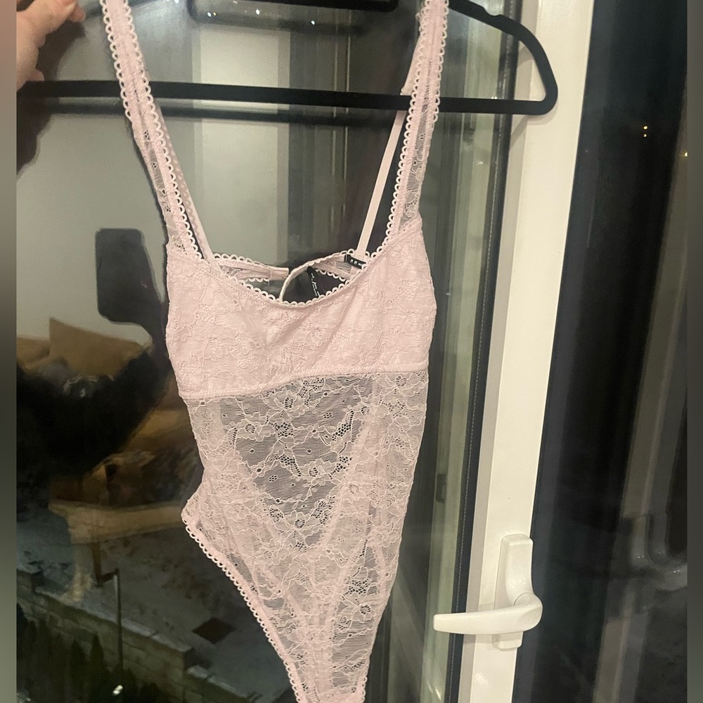 Lavender lace bodysuit sexy corset party urban outfitters medium